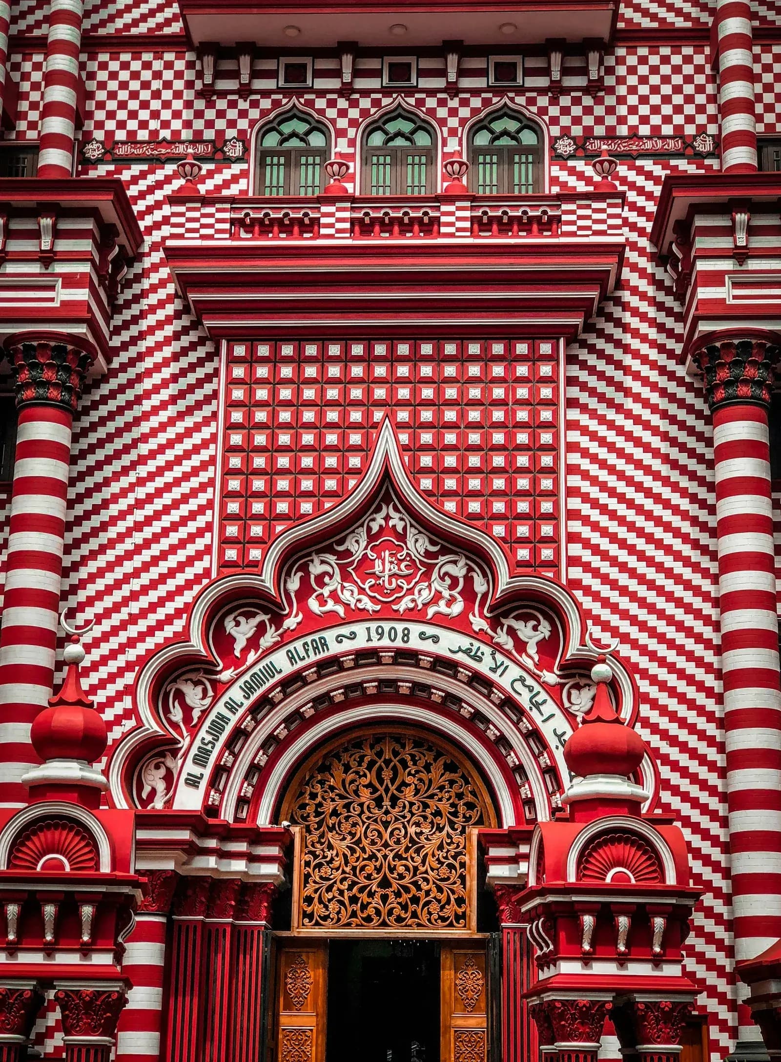 Charming historic colonial architectural church standing in coastal Sri Lanka.